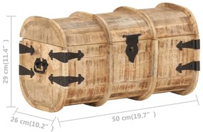Baús de arrumação 2 pcs madeira de mangueira maciça