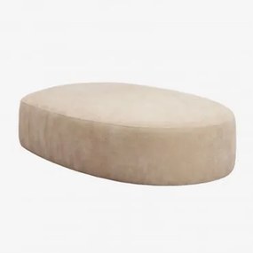 Assento Chaise Longue Para Sofá Modular Estofado Giorgia Chenille Castanho Areia Claro - Sklum