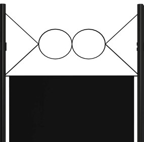 Divisória de quarto com 4 painéis 160x180 cm preto