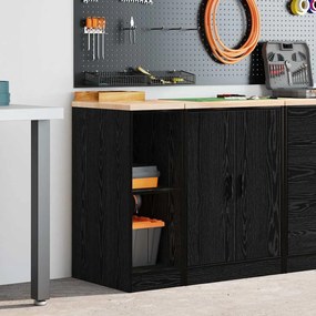 Armário de arrumação de garagem Preto 30x51x85 cm