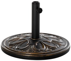 Outsunny Base Redonda HDPE Cimentada 13kg Mastros 35-48mm Ø48x34cm Bronze | Aosom Portugal