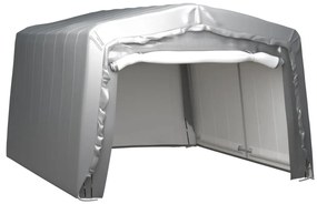 Tenda de armazenamento 370x370 cm aço cinzento