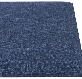 Painel de parede 12 pcs 60x30 cm tecido 2,16 m² azul