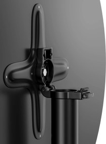 Mesa alta dobrável em alumínio com altura ajustável (70 cm / 115 cm) e Ø60 cm Preto