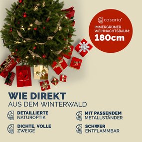 Árvore de Natal artificial de 180 cm Verde