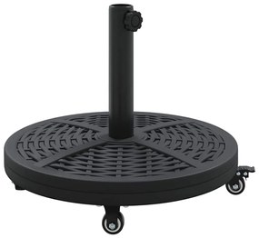 Base de Parasol vidaXL com Rodas para Postes de Ø38-48 mm 13 kg Redond