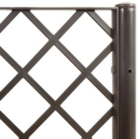 Vaso/floreira de jardim c/ treliça 160x160x140 cm PP castanho