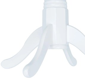 Mesa de jantar 106 cm madeira de seringueira maciça branco
