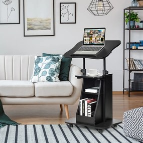 Mesa de computador de 120 cm com armário de 5 cubos e 2 gavetas - branca