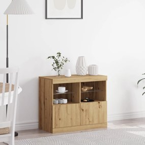 Buffet com Luzes LED Carvalho Artesanal 81x37x67 cm