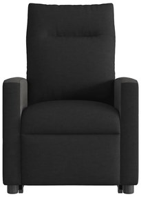 Poltrona elétrica elevatória massagens tecido preto