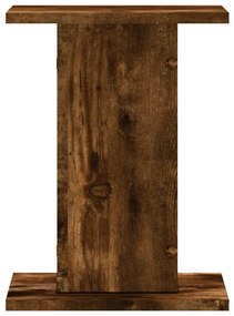 Suportes de colunas 2 pcs derivados madeira carvalho fumado