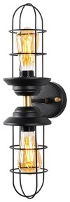 Candeeiro de Parede Mahoni – Preto e Dourado – 12 x 20 x 51 cm