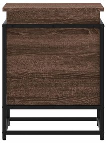 Caixa de arrumação c/ tampa derivados madeira carvalho castanho