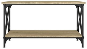 Mesa de centro 80x45x45 cm deriv. madeira/ferro carvalho sonoma