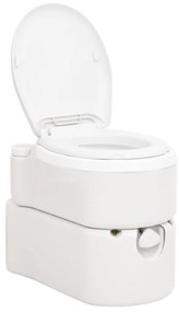vidaXL Sanita integrada p/ campismo 24+17 L PEAD e PP branco