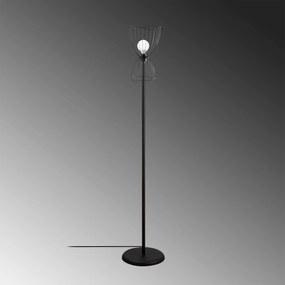 Candeeiro de Pé Zeyno – Preto – 32 x 32 cm, Altura 158 cm
