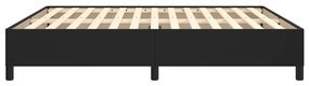 Estrutura de cama 160x200 cm couro artificial preto