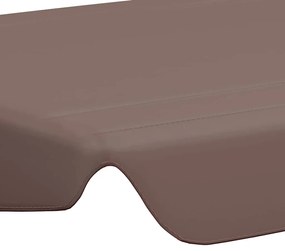Toldo suplente baloiço jardim 188/168x145/110 cm castanho