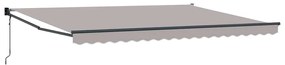 Toldo Retrátil Automático Cinza Claro 450x300 cm