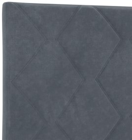 Cabeceira Design de Blocos de Diamante Cinza Escuro 160 cm Veludo