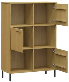 Estante c/ pernas metal 95x35x128,5 cm madeira OSLO castanho