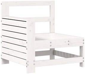 10 pcs conjunto sofás de jardim madeira de pinho maciço branco