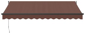 Toldo retrátil manual 350x250 cm castanho