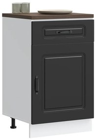 Armário de cozinha baixo Kalmar madeira artificial preto