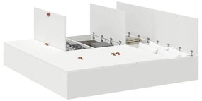 Estrutura da Cama com armazenamento Branco 180 x 200 cm Madeira