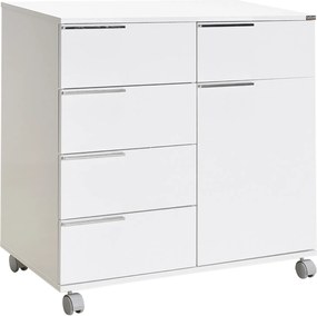 Aparador Multiusos "Venezia" – Branco – 85x44x81 cm – Design Elegante