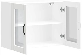 Armário de parede de cozinha porta vidro Lucca branco