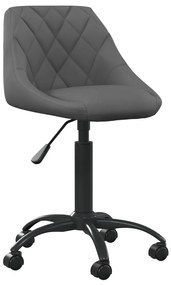 Cadeira de escritório veludo cinzento-escuro