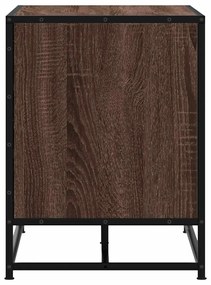 Banco calçado carvalho castanho 80x40x53,5 cm madeira e metal