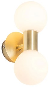 Aplique moderno dourado IP44 2 luzes - Cederic