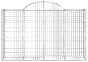 Cestos gabião arqueados 11pcs 200x50x120/140 ferro galvanizado