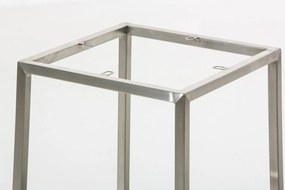 Banco de bar Montreal em tecido com estrutura prateada 37 x 83 x 37 cm Cinzento escuro