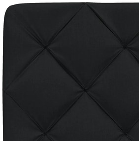 Estrutura de cama sem colchão 100x200 cm tecido preto