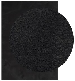 Tapete pelo curto macio e lavável HUARTE 120x170 cm preto