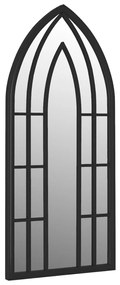 Espelho de jardim p/ uso exterior ferro 70x30 cm preto