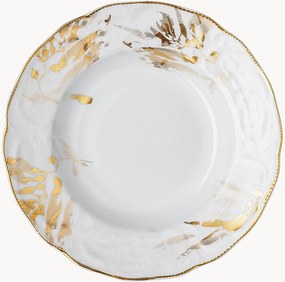Prato de sopa em porcelana Heritage Midas