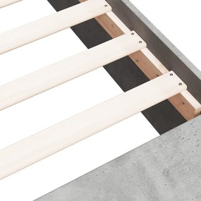 Estrutura de cama 90x190 cm derivados de madeira cinza cimento
