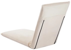 Espreguiçadeira dobrável tecido oxford branco nata