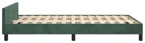 Estrutura de cama com colchão verde escuro 120x190 cm Veludo