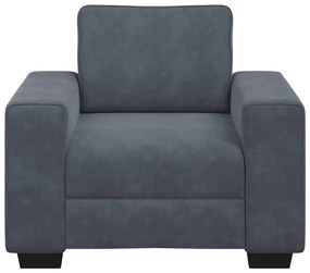 Poltrona 60 cm veludo verde-escuro