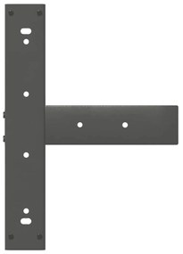 Pés para mesa de bar em forma de T, 2 peças, antracite, 40x35x(100-101