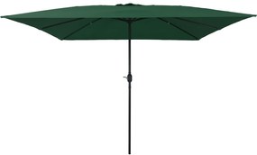 Parasol de Jardim Quadrado vidaXL 295x245 cm Verde