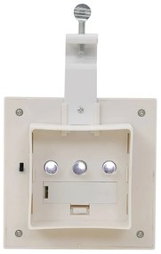 Candeeiro de exterior solar LED 6 pcs branco quadrado 12 cm