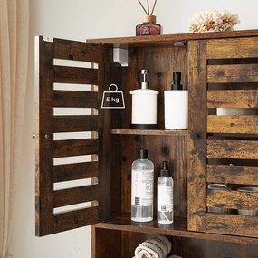 Móvel de parede com 2 portas  60 x 20 x 70 cm Castanho vintage