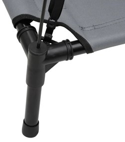 Cama para cães com toldo tecido oxford e aço antracite